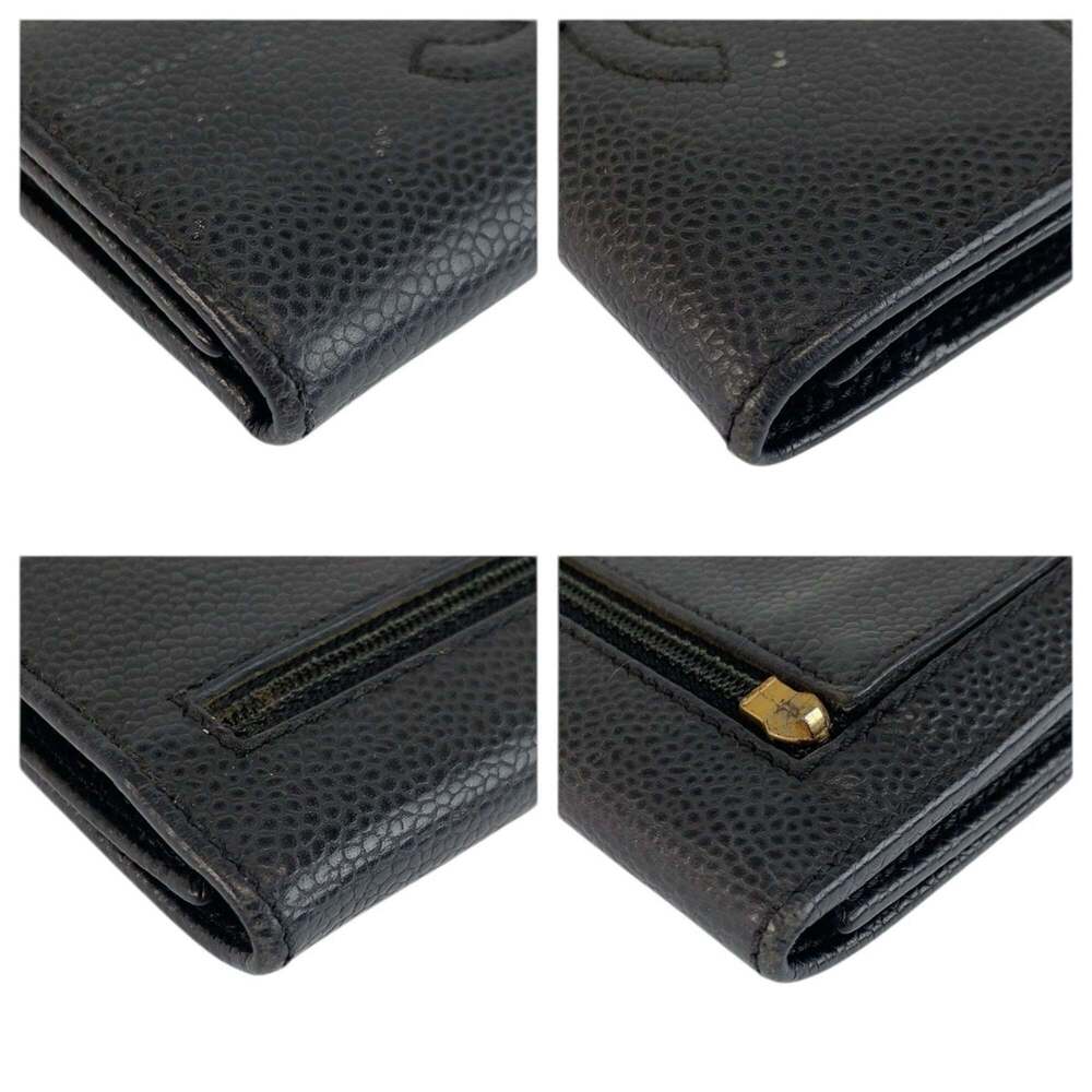 CHANEL Black Leather Logo Wallet - Picture 8 of 10